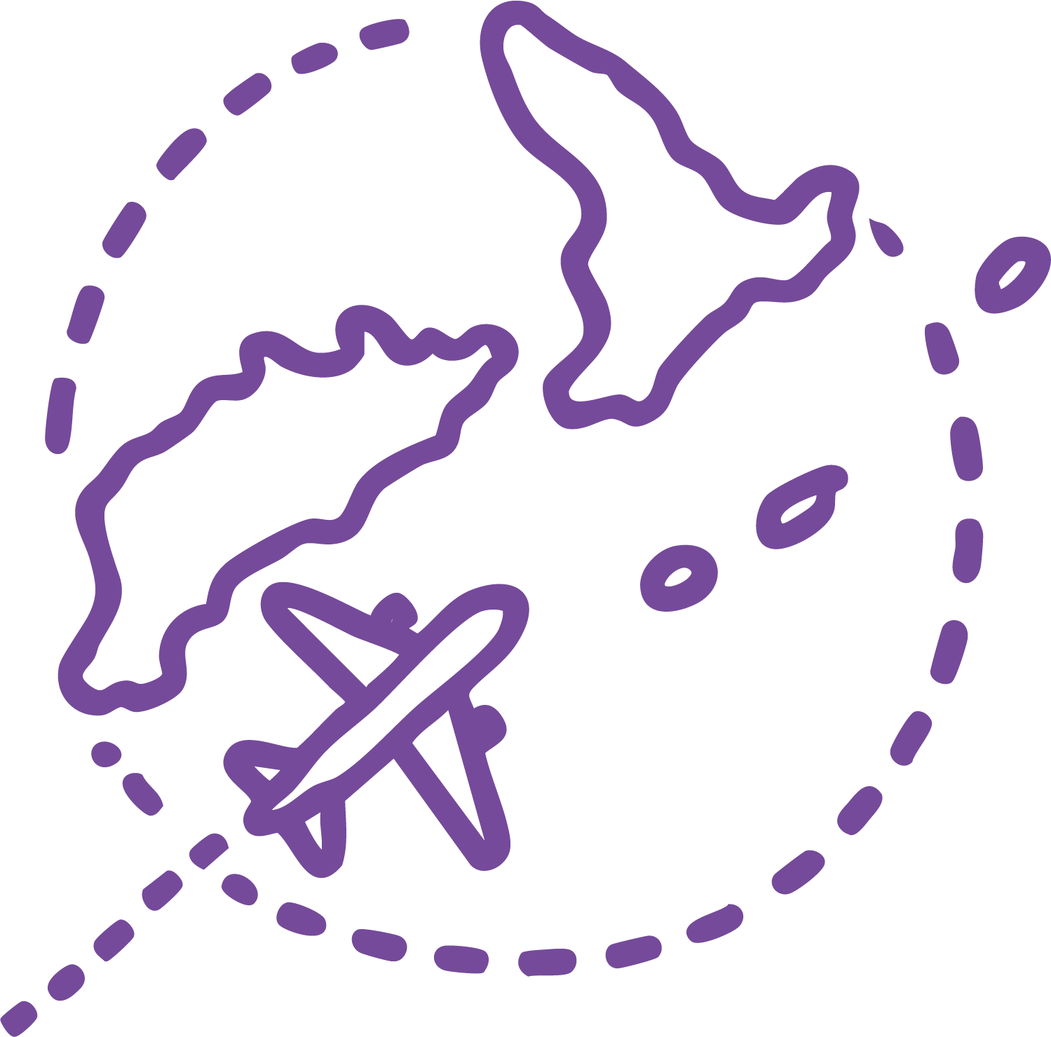 Country of Fiji with a plane flying over it.