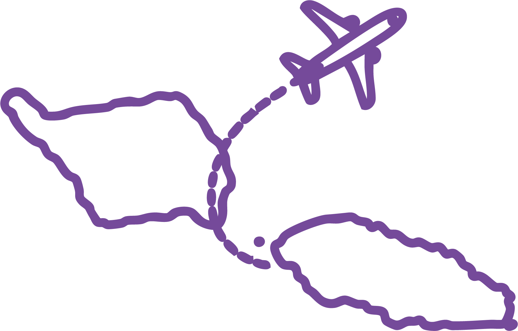 A plane flying over Samoa